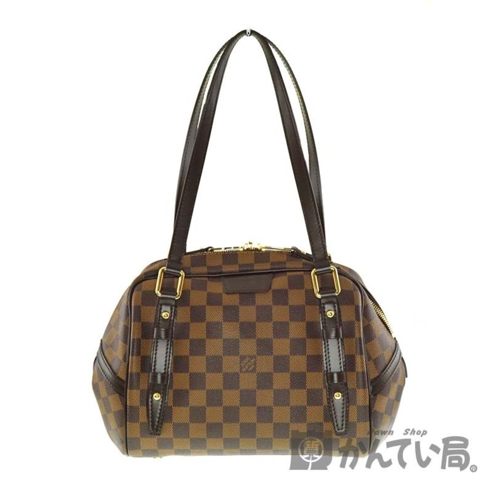 LOUIS VUITTON Rivington Tote Bag Damier Ebene Brown